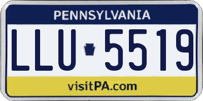 PA license plate LLU5519