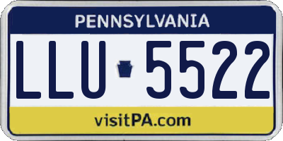 PA license plate LLU5522