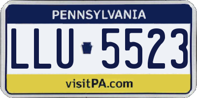 PA license plate LLU5523