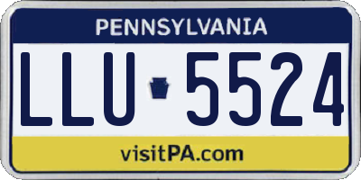 PA license plate LLU5524