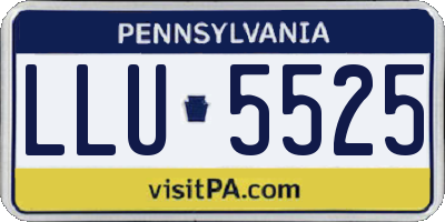 PA license plate LLU5525