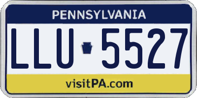 PA license plate LLU5527