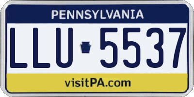 PA license plate LLU5537