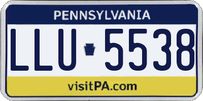 PA license plate LLU5538