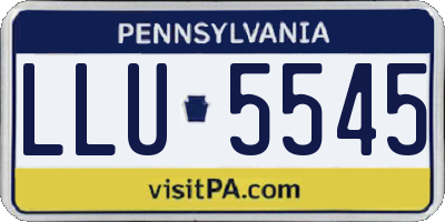 PA license plate LLU5545