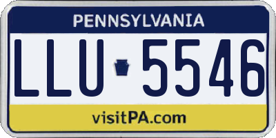 PA license plate LLU5546