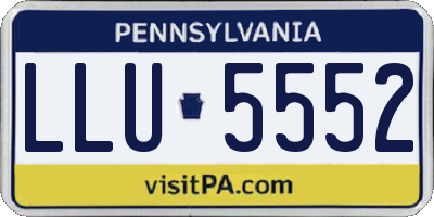 PA license plate LLU5552