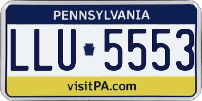 PA license plate LLU5553