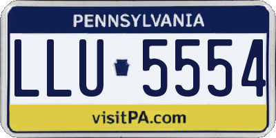 PA license plate LLU5554