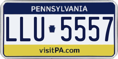 PA license plate LLU5557