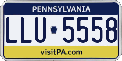 PA license plate LLU5558