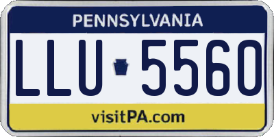 PA license plate LLU5560