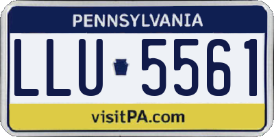 PA license plate LLU5561