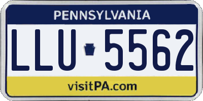 PA license plate LLU5562