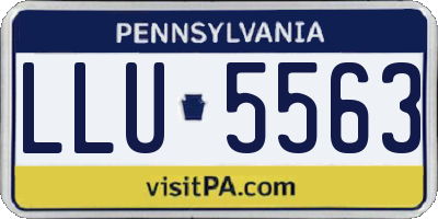 PA license plate LLU5563
