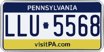 PA license plate LLU5568
