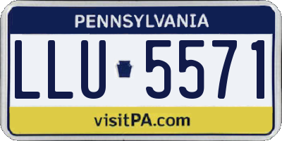 PA license plate LLU5571