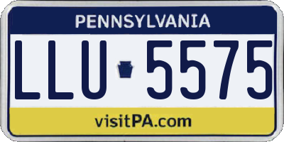 PA license plate LLU5575