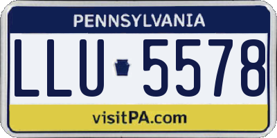 PA license plate LLU5578