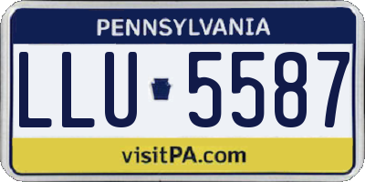PA license plate LLU5587