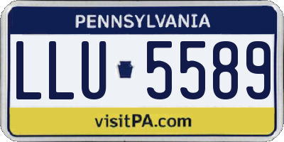 PA license plate LLU5589