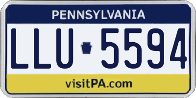 PA license plate LLU5594