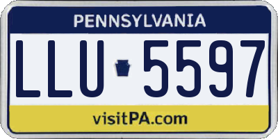 PA license plate LLU5597
