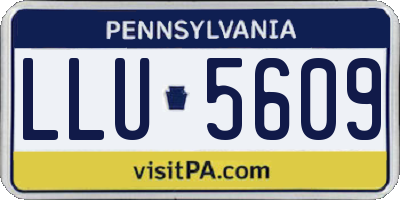 PA license plate LLU5609