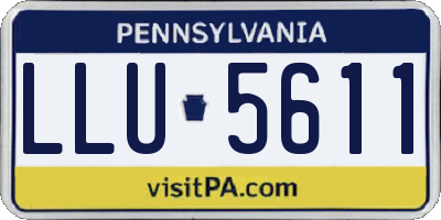 PA license plate LLU5611