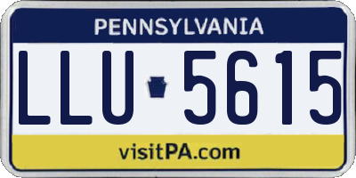 PA license plate LLU5615