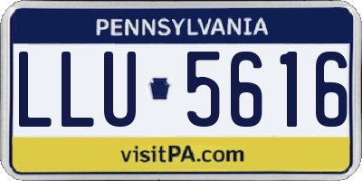 PA license plate LLU5616