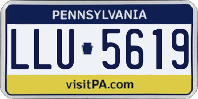 PA license plate LLU5619