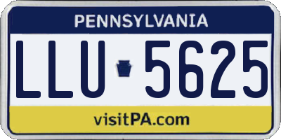 PA license plate LLU5625