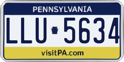 PA license plate LLU5634