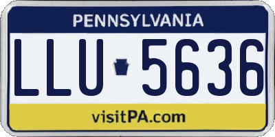 PA license plate LLU5636