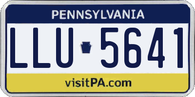 PA license plate LLU5641