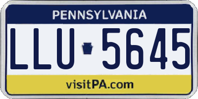 PA license plate LLU5645