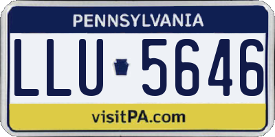 PA license plate LLU5646