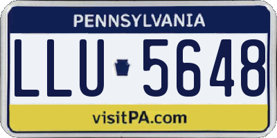 PA license plate LLU5648