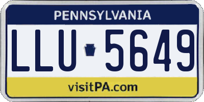 PA license plate LLU5649