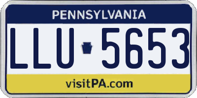 PA license plate LLU5653