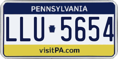 PA license plate LLU5654