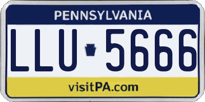 PA license plate LLU5666