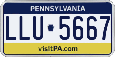PA license plate LLU5667