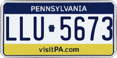 PA license plate LLU5673
