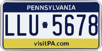 PA license plate LLU5678