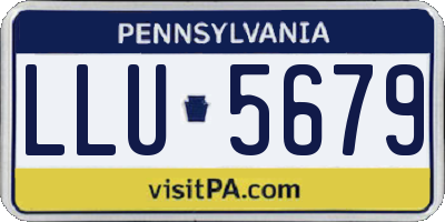 PA license plate LLU5679