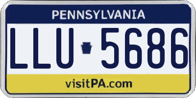 PA license plate LLU5686