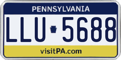 PA license plate LLU5688
