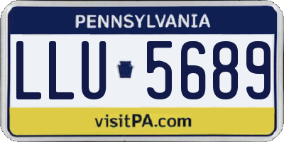 PA license plate LLU5689